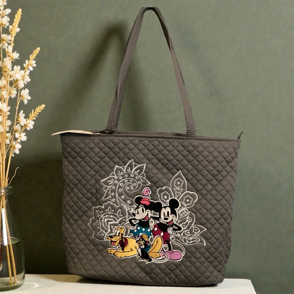 NWT Disney Vera Bradley Mickey Minnie Mouse Pluto Figaro Piccadilly Paisley Tote